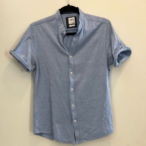 ZARA short sleeved button down, size MEDIUM
